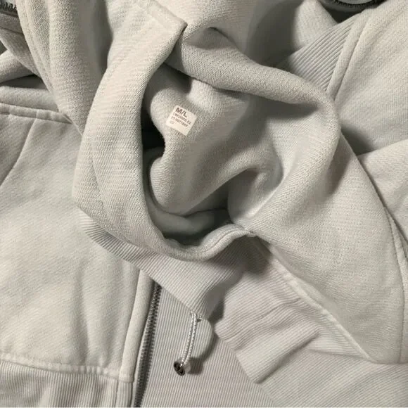 Lululemon Athletica Scuba M/L Ocean Air Oversized Full Zip Cropped - Picture 6 of 7